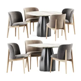 Abrey Chair by Calligaris Burin Table by Viccarbe